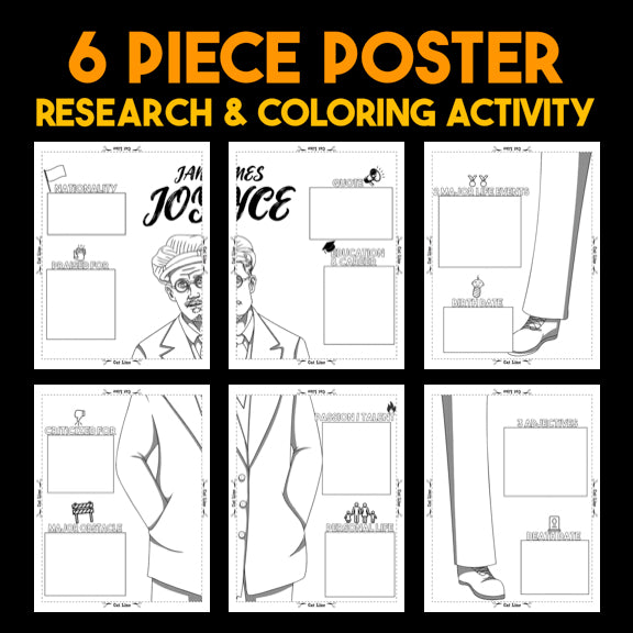 James Joyce Author Study — Literary Legends Collaborative Poster