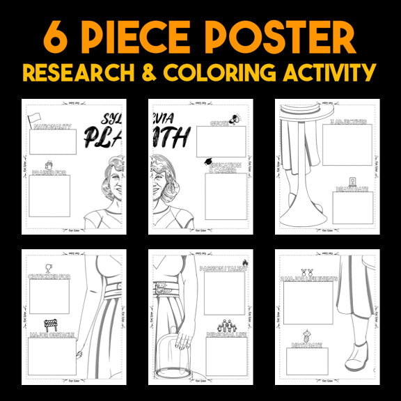 Sylvia Plath Author Study — Literary Legends Collaborative Poster