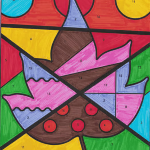 Fall and Thanksgiving — Parts of Speech Coloring Activity (Pop Art)