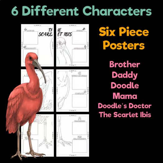 The Scarlet Ibis Character Analysis Posters — Character Collabs