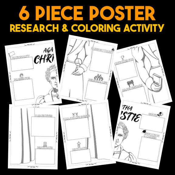 Agatha Christie Author Study — Literary Legends Collaborative Poster