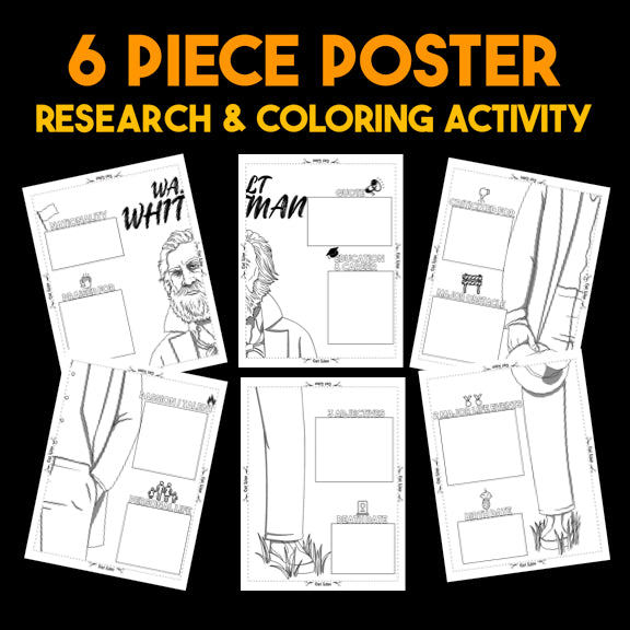 Walt Whitman Author Study — Literary Legends Collaborative Poster