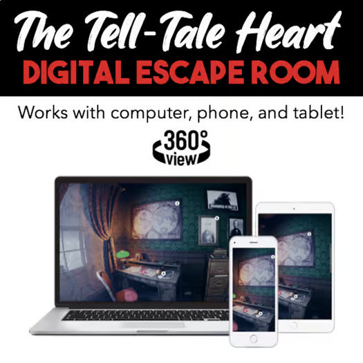 The Tell-Tale Heart Digital Escape Room | Reading Comprehension Game