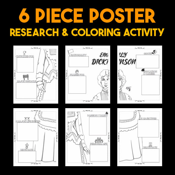 Emily Dickinson Author Study — Literary Legends Collaborative Poster