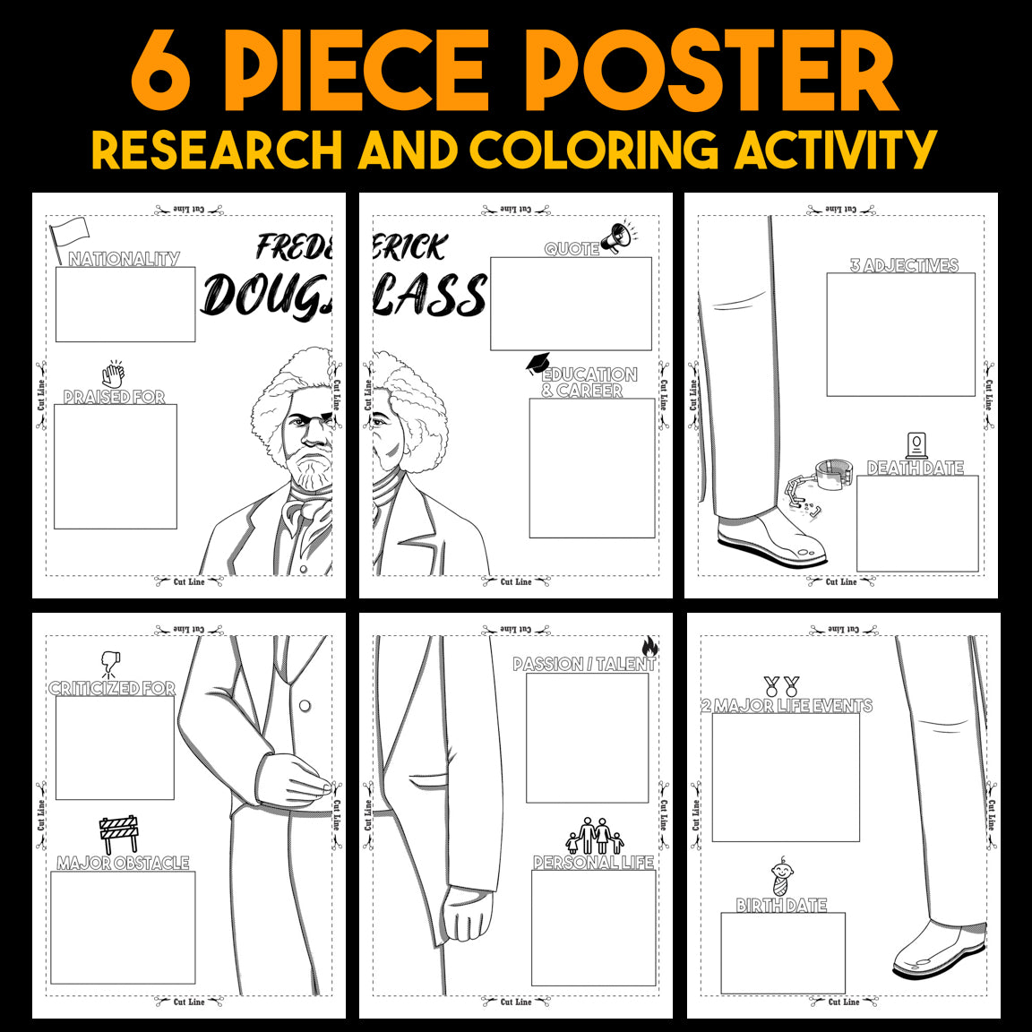 Frederick Douglass Author Study — Literary Legends Collaborative Poster