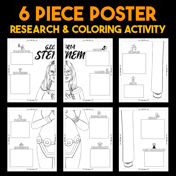 Gloria Steinem — Powerful People Collaborative Poster Activity
