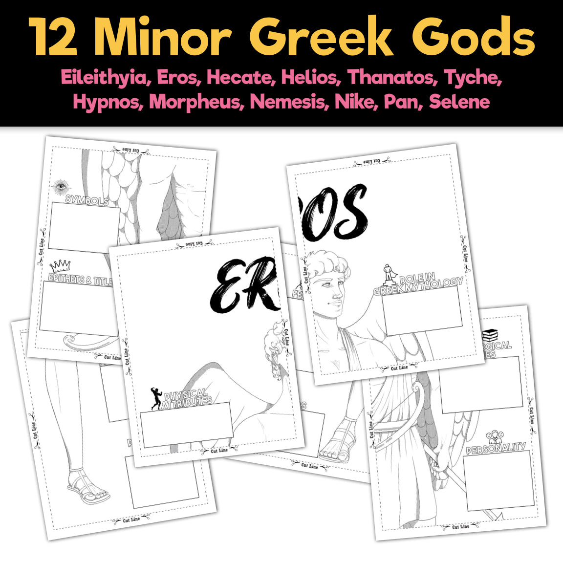 Greek Mythology Collaborative Posters | Minor Gods