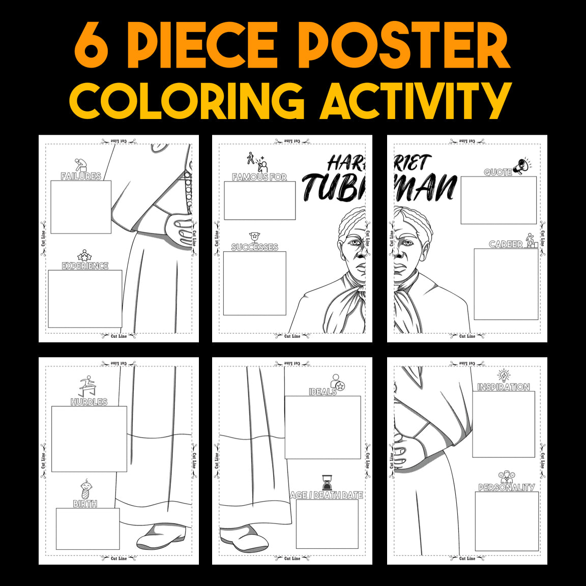 Harriet Tubman — Powerful People Collaborative Poster Activity