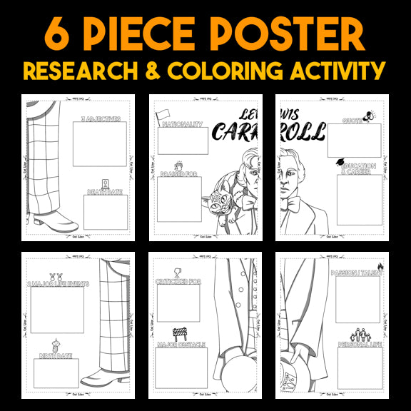 Lewis Carroll Author Study — Literary Legends Collaborative Poster