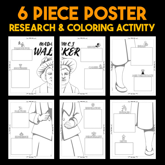 Madam C.J. Walker — Powerful People Collaborative Poster Activity