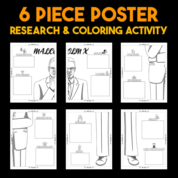 Malcolm X — Powerful People Collaborative Poster Activity