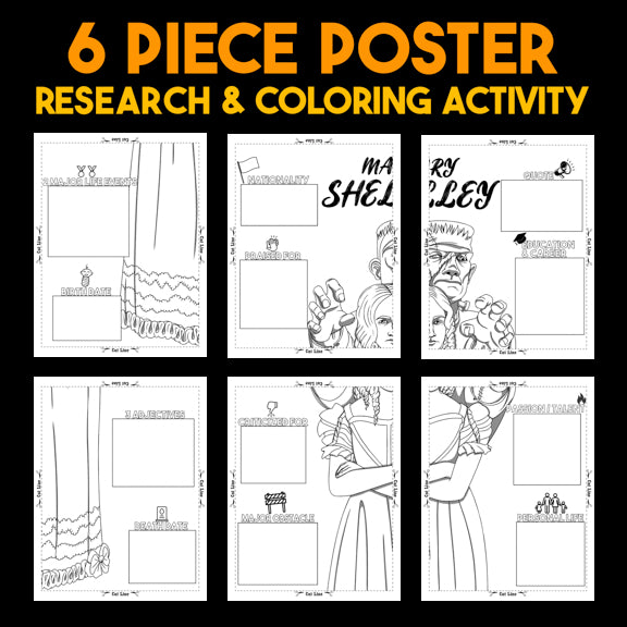 Mary Shelley Author Study — Literary Legends Collaborative Poster