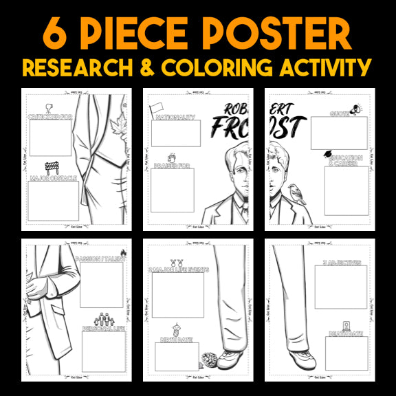Robert Frost Author Study β Literary Legends Collaborative Poster