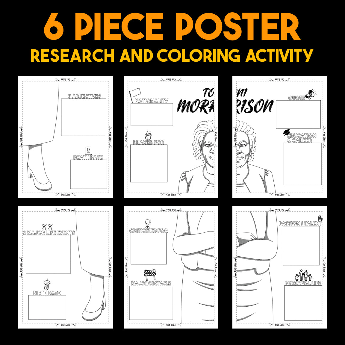 Toni Morrison Author Study — Literary Legends Collaborative Poster