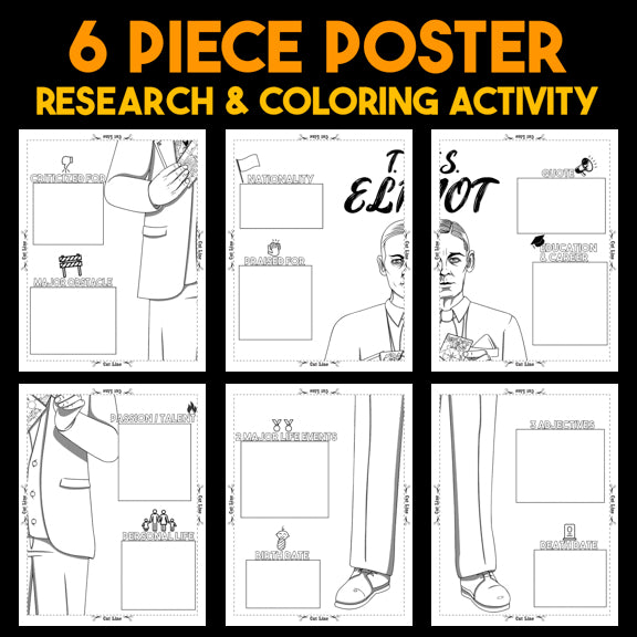 T.S. Eliot Author Study — Literary Legends Collaborative Poster