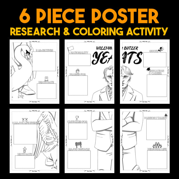 William Butler Yeats Author Study — Literary Legends Collaborative Poster