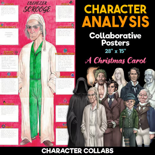 A Christmas Carol Character Analysis Posters — Character Collabs