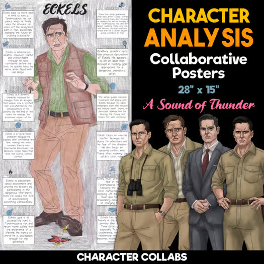 A Sound of Thunder Body Biography Activity — Character Analysis Posters