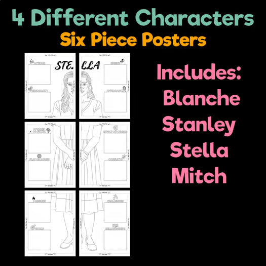 A Streetcar Named Desire Character Analysis Posters — Character Collabs