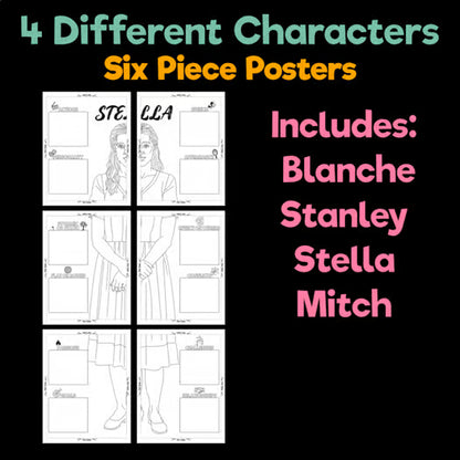 A Streetcar Named Desire Character Analysis Posters — Character Collabs