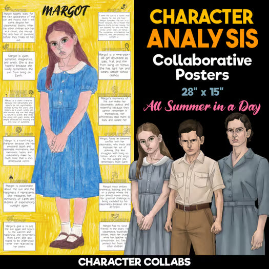 All Summer in a Day Body Biography Activity — Character Analysis Posters