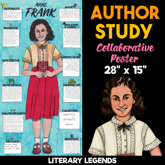 Anne Frank Author Study — Literary Legends Collaborative Poster