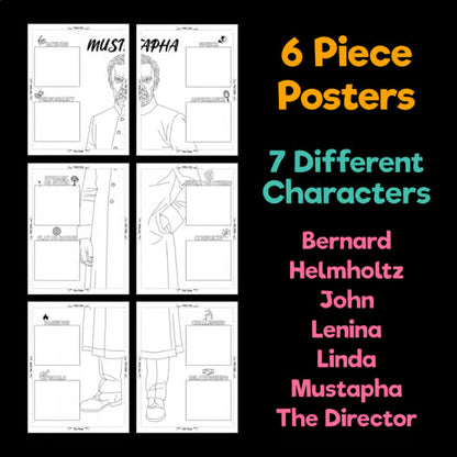 Brave New World Character Analysis Posters — Character Collabs