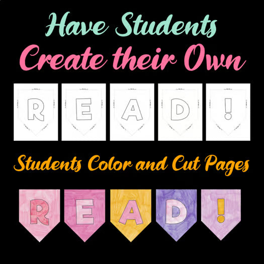 Printable Bulletin Board Letters A–Z — Pennant Banner Bunting