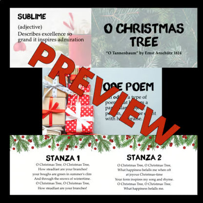 Christmas Ode Writing Activity — Poetry & Creative Writing