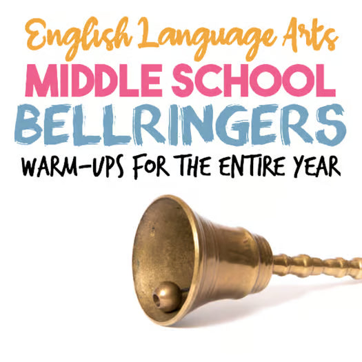Middle School ELA Bell Ringers Full Year: 200 Review Questions and Test Prep