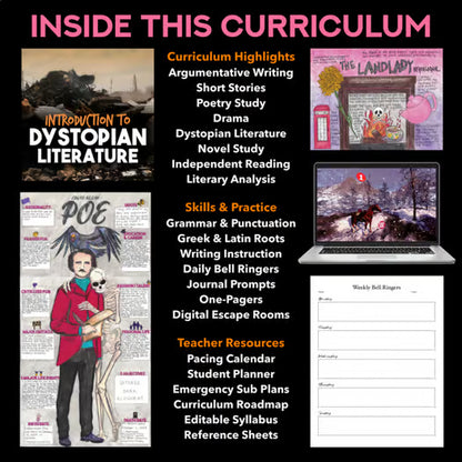 8th Grade ELA Full Year Curriculum — 180 Days of Lesson Plans