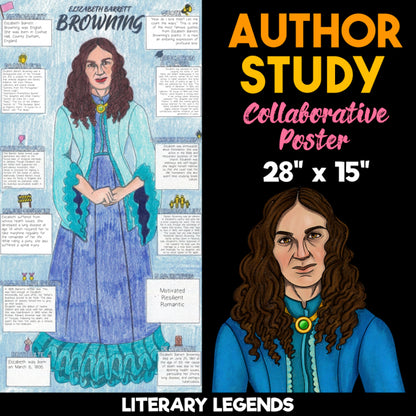 Elizabeth Barrett Browning Author Study — Literary Legends Collaborative Poster