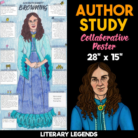 Elizabeth Barrett Browning Author Study — Literary Legends Collaborative Poster