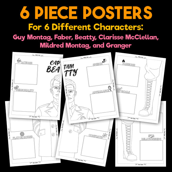 Fahrenheit 451 Character Analysis Posters — Character Collabs