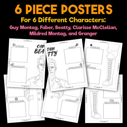 Fahrenheit 451 Character Analysis Posters — Character Collabs