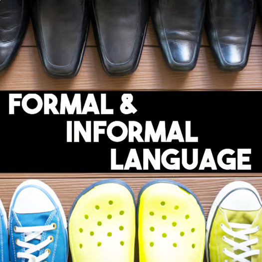 Formal and Informal Language — Notes and Practice Worksheets on Slang and Jargon