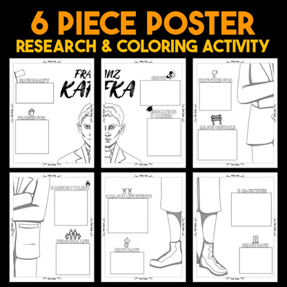 Franz Kafka Author Study — Literary Legends Collaborative Poster