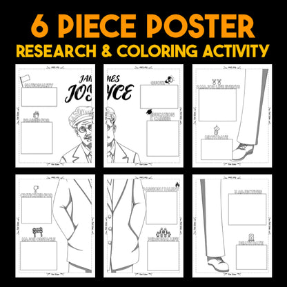 James Joyce Author Study — Literary Legends Collaborative Poster