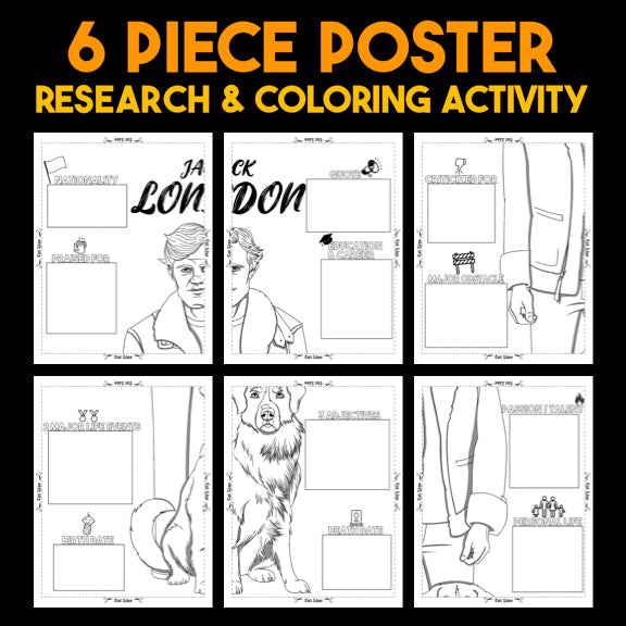Jack London Author Study — Literary Legends Collaborative Poster