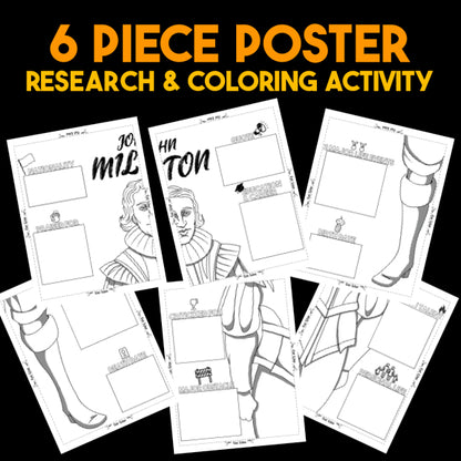 John Milton Author Study — Literary Legends Collaborative Poster