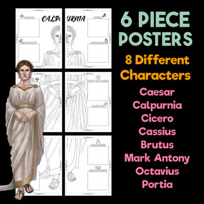 Julius Caesar Character Analysis Posters — Character Collabs