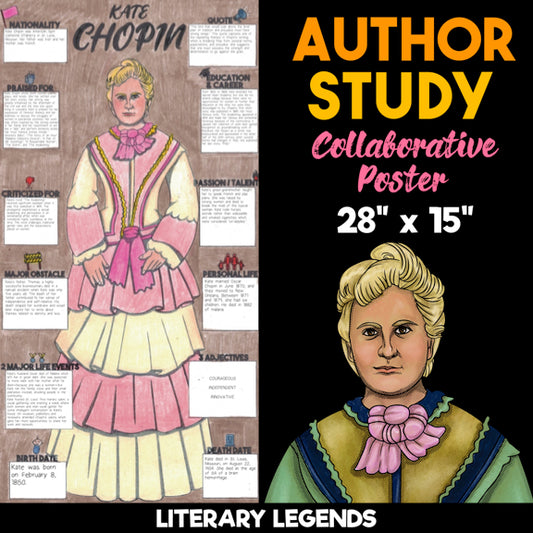 Kate Chopin Author Study — Literary Legends Collaborative Poster