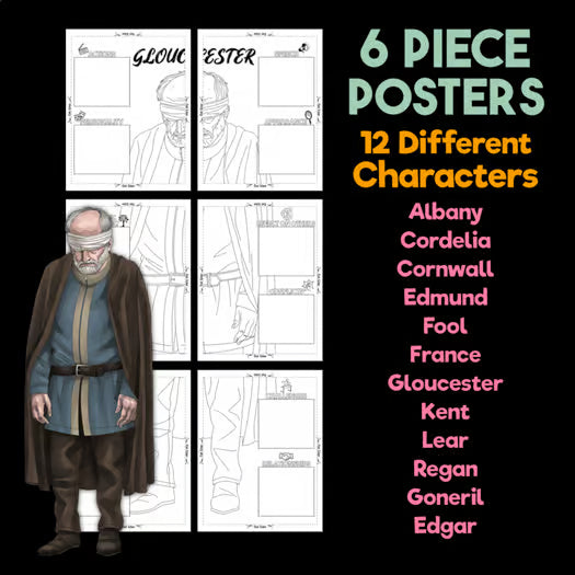 King Lear Character Analysis Posters — Character Collabs