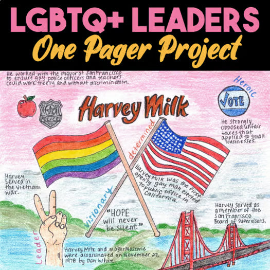 LGBTQ+ Leaders One Pager Project — Diversity & Inclusion (Pride Month)