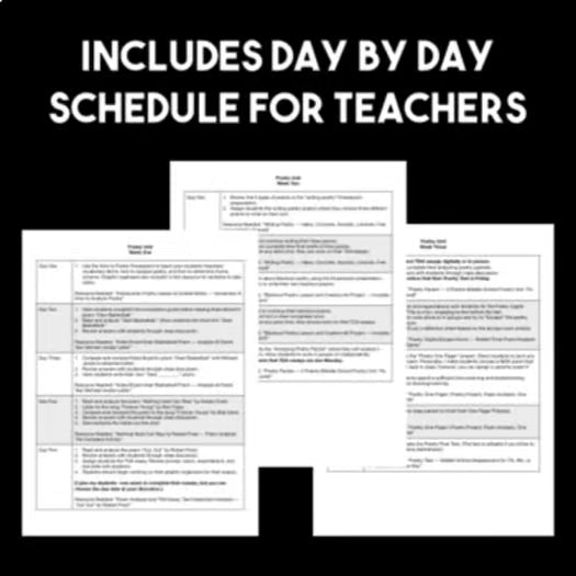 Middle School Poetry Unit: Analyzing and Writing Poems