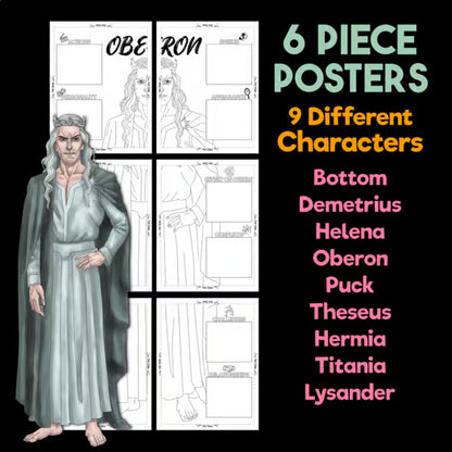 A Midsummer Night's Dream Character Analysis Posters — Character Collabs