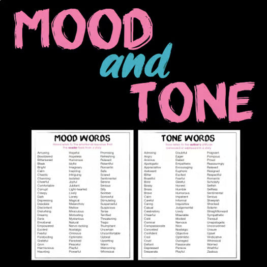 Mood and Tone Reference Sheets – Chomping at the Lit