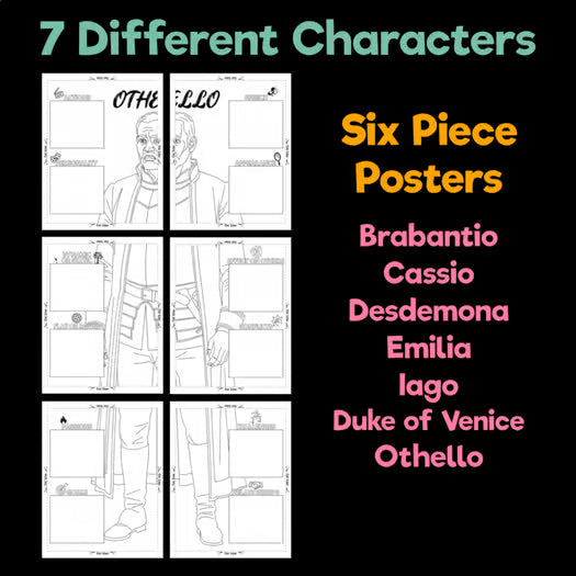 Othello Character Analysis Posters — Character Collabs