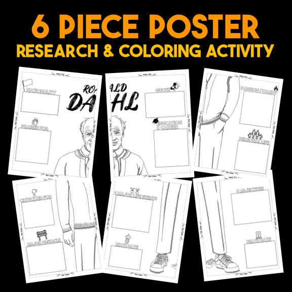 Roald Dahl Author Study — Literary Legends Collaborative Poster