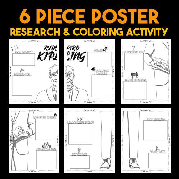 Rudyard Kipling Author Study — Literary Legends Collaborative Poster